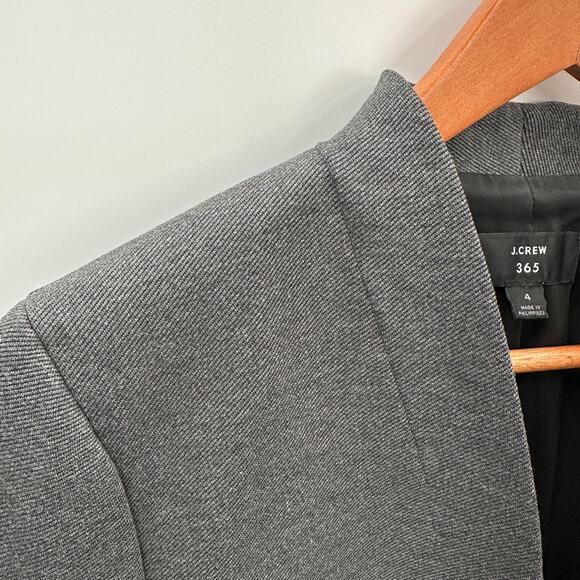 J.CREW 365 Gray Collarless Going Out Blazer in Stretch Twill // 4 - Picture 4 of 9